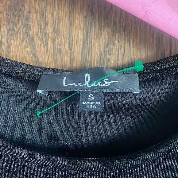 Lulu’s Out For the Evening Black Fringe Long Sleeve Bodycon Dress - Picture 3 of 8